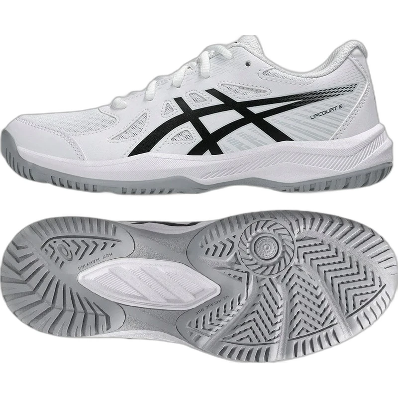 Giày bóng chuyền nữ Asics Junior Upcourt 6 White (1074A045-101)