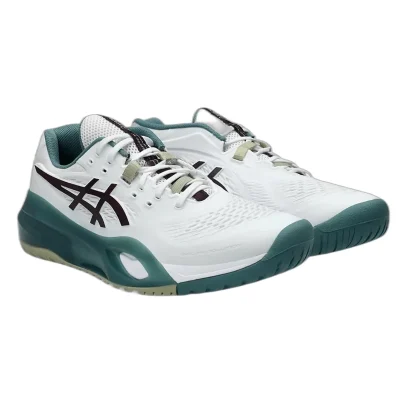 Giày pickleball nam Asics GEL-RESOLUTION X White/Dark Aubergine (1041A481-104)