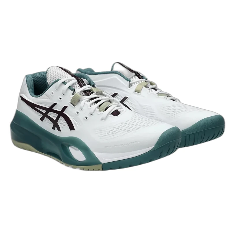 Giày pickleball nam Asics GEL-RESOLUTION X White/Dark Aubergine (1041A481-104)