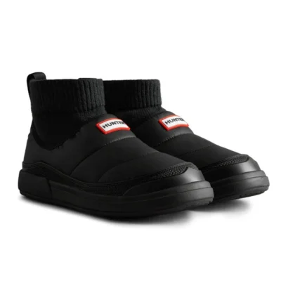 Giày sneaker nữ Hunter In/Out Nitted Cuff Slipper Boots Đen (WFS2265REN-BLK)