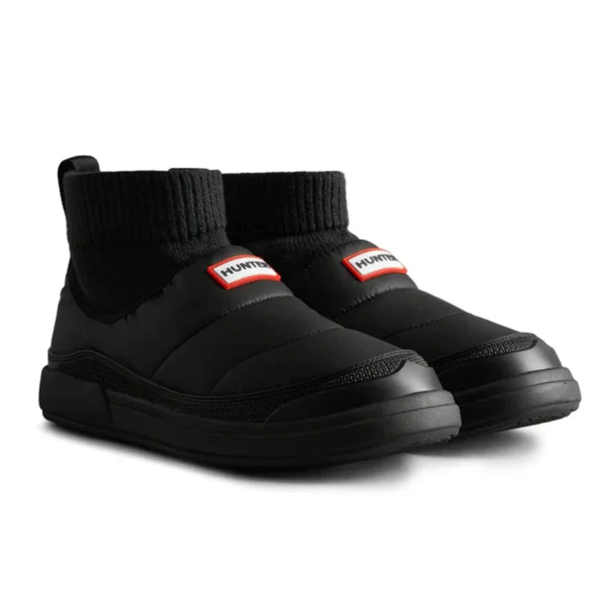Giày sneaker nữ Hunter In/Out Nitted Cuff Slipper Boots Đen (WFS2265REN-BLK)