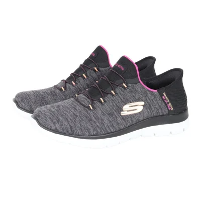 Giày sneaker nữ SKECHERS Slip-Ins Dazzling Haze Đen (149937W-BKMT)