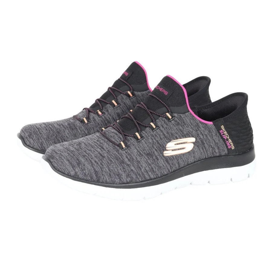 Giày sneaker nữ SKECHERS Slip-Ins Dazzling Haze Đen (149937W-BKMT)
