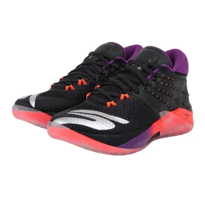 Giày bóng rổ nam SKECHERS SKX REIGN Đen/Tím/Hồng (253020-BPPK)