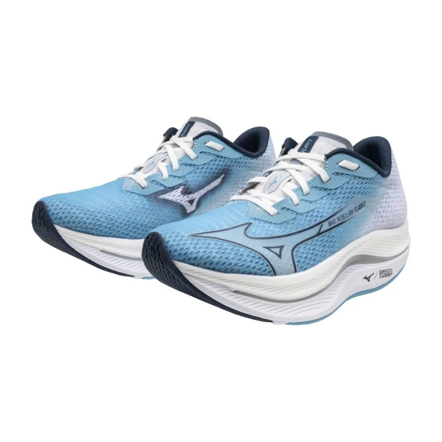 Giày chạy bộ nữ MIZUNO Wave Rebellion Flash2 Xanh Dương (J1GD243571)