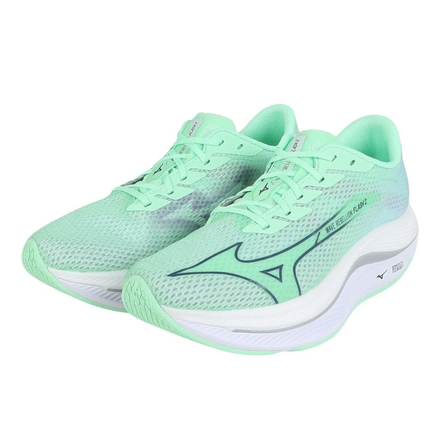 Giày chạy bộ nam MIZUNO Wave Rebellion Flash 2 Xanh Mint (J1GC243581)