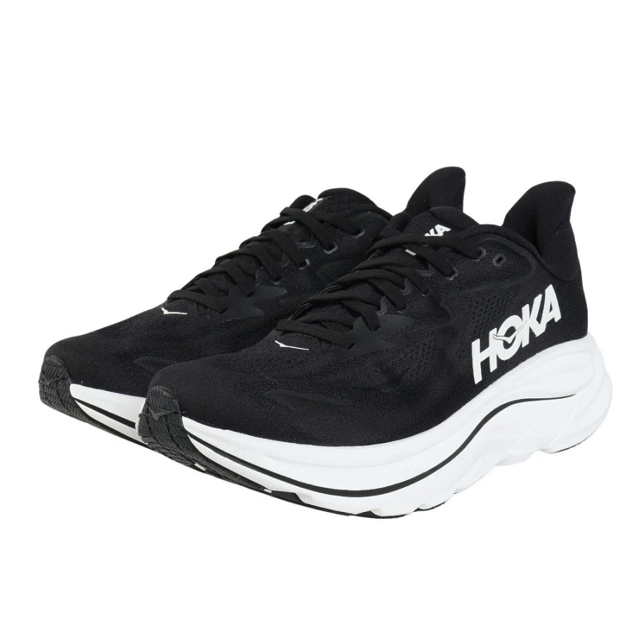 Giày chạy bộ nam HOKA Clifton 10 Đen Trắng (1162030-BWHT)