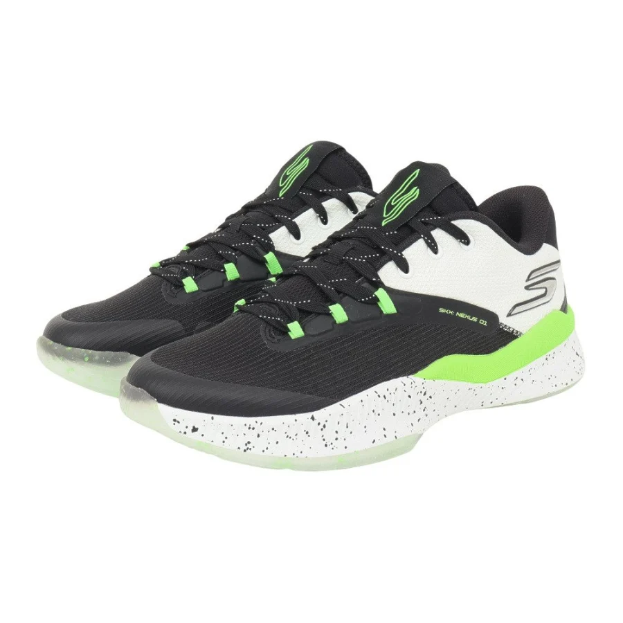 Giày bóng rổ nam SKECHERS SKX NEXUS Trắng/Đen/Xanh Lime (253015-WBLM)
