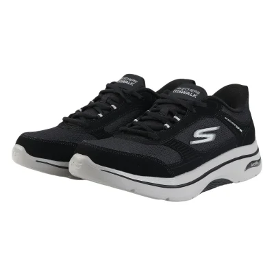 Giày sneaker nam SKECHERS Go Walk Arch Fit Đen (216650-BKGY)