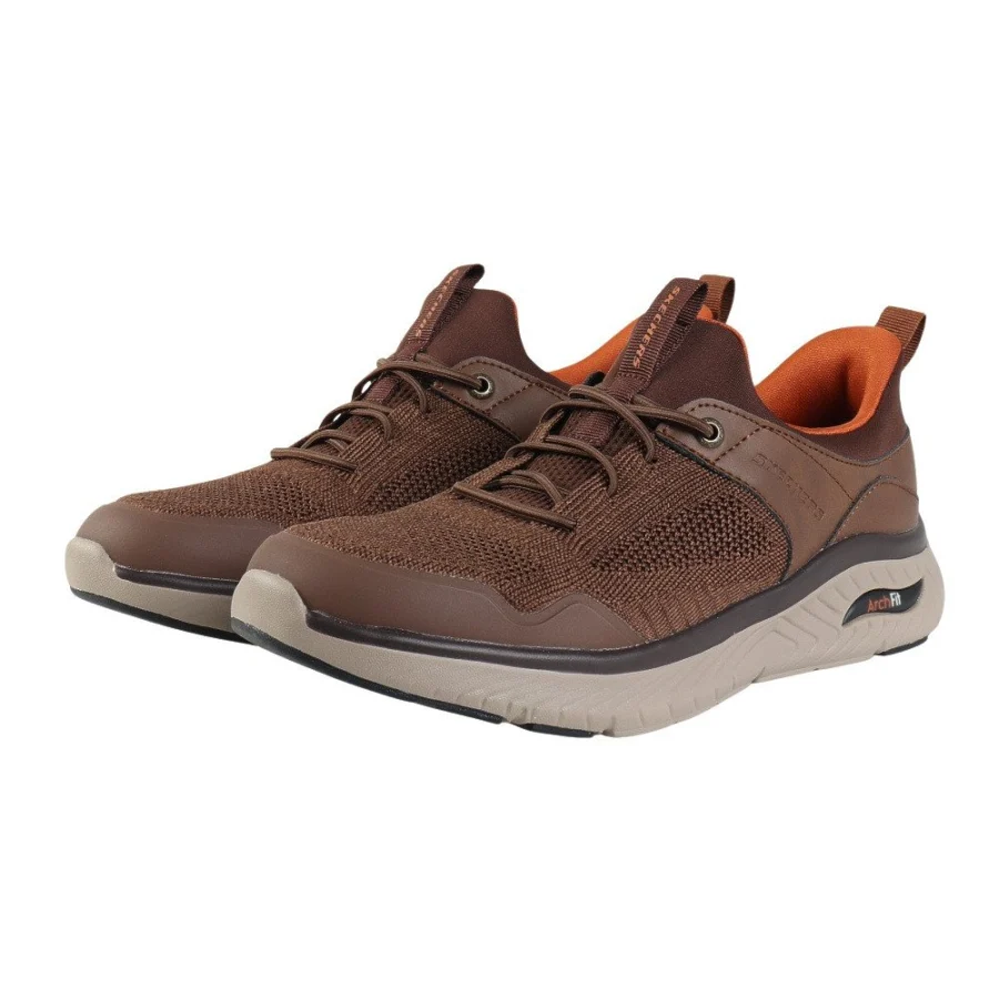 Giày sneaker nam SKECHERS Arch Fit Croser Nâu (205340-BRN)