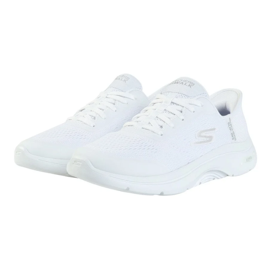 Giày sneaker nữ SKECHERS Hands Free Slip-ins Trắng (125319-WHT)