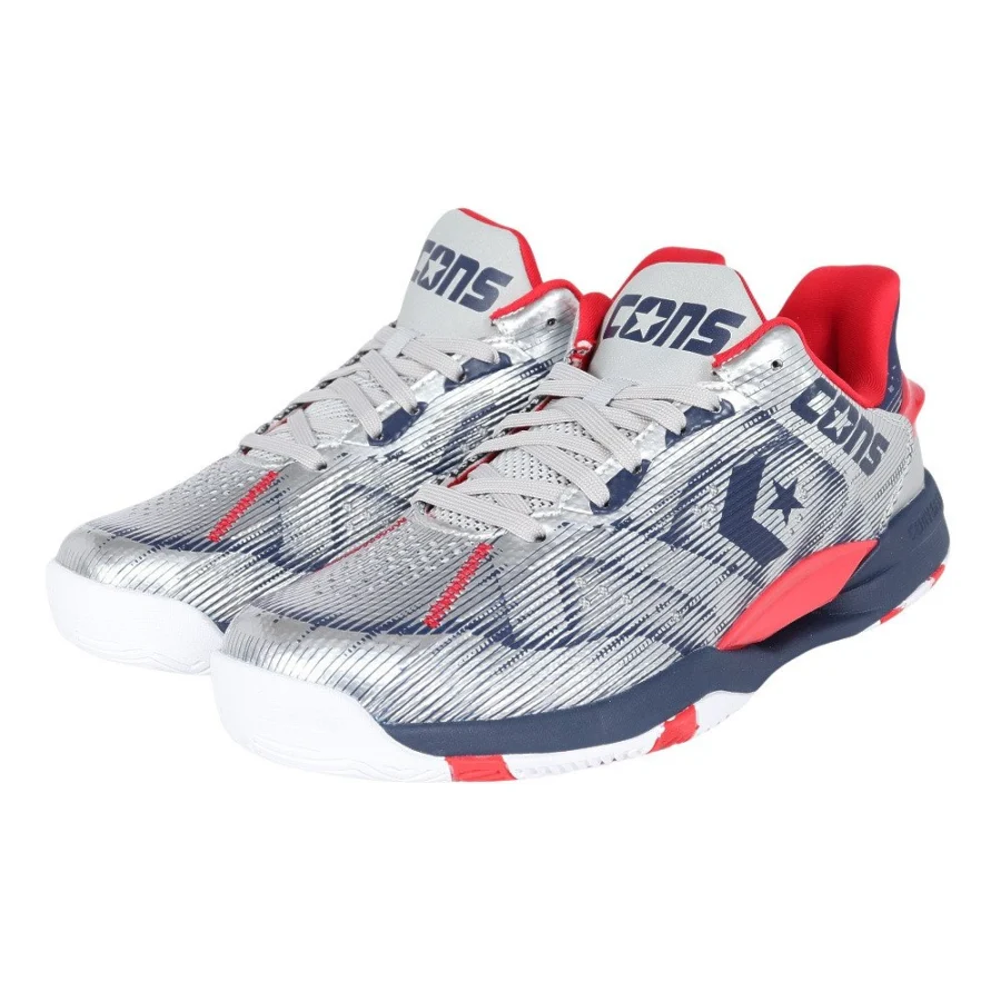 Giày bóng rổ nam CONVERSE CONS AR L S Bạc/Xanh Navy/Đỏ (33500460)