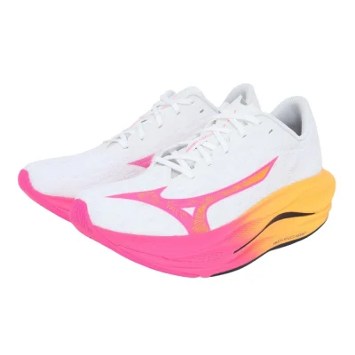 Giày chạy bộ MIZUNO Wave Rebellion Flash 3 Trắng Hồng (J1GC251701)