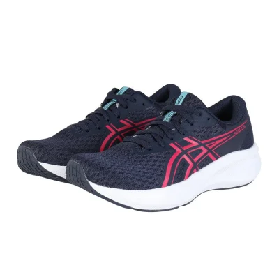 Giày chạy bộ nữ ASICS Patriot 14 Xanh Navy Đỏ (1012B836.401)