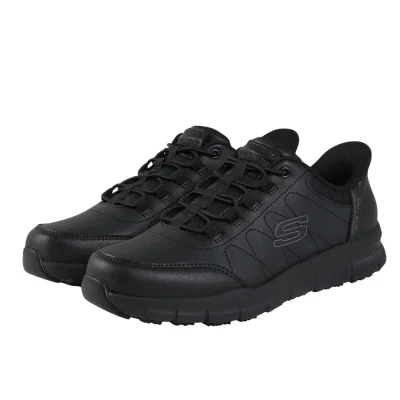 Giày sneaker nam SKECHERS Hands Free Slip-ins Work Đen (200293-BLK)