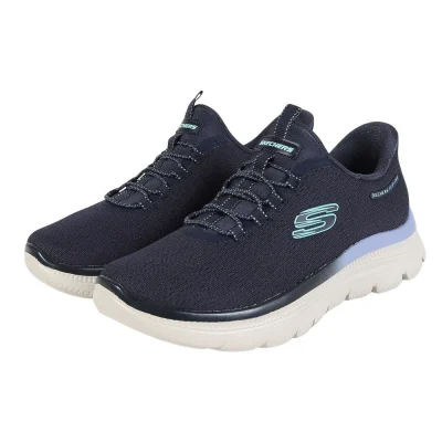 Giày sneaker nữ SKECHERS Summit Plus Shimmering Stride Xanh Navy (150619-NVY)