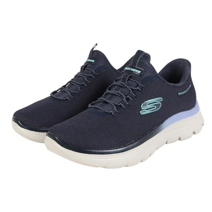 Giày sneaker nữ SKECHERS Summit Plus Shimmering Stride Xanh Navy (150619-NVY)
