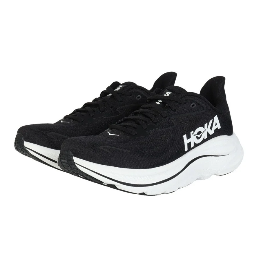 Giày chạy bộ nam HOKA Clifton 10 Đen Trắng (1162032-BWHT)