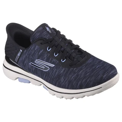 Giày golf nữ SKECHERS GO GOLF WALK5 Đen/Lavender (123085-BKLV)