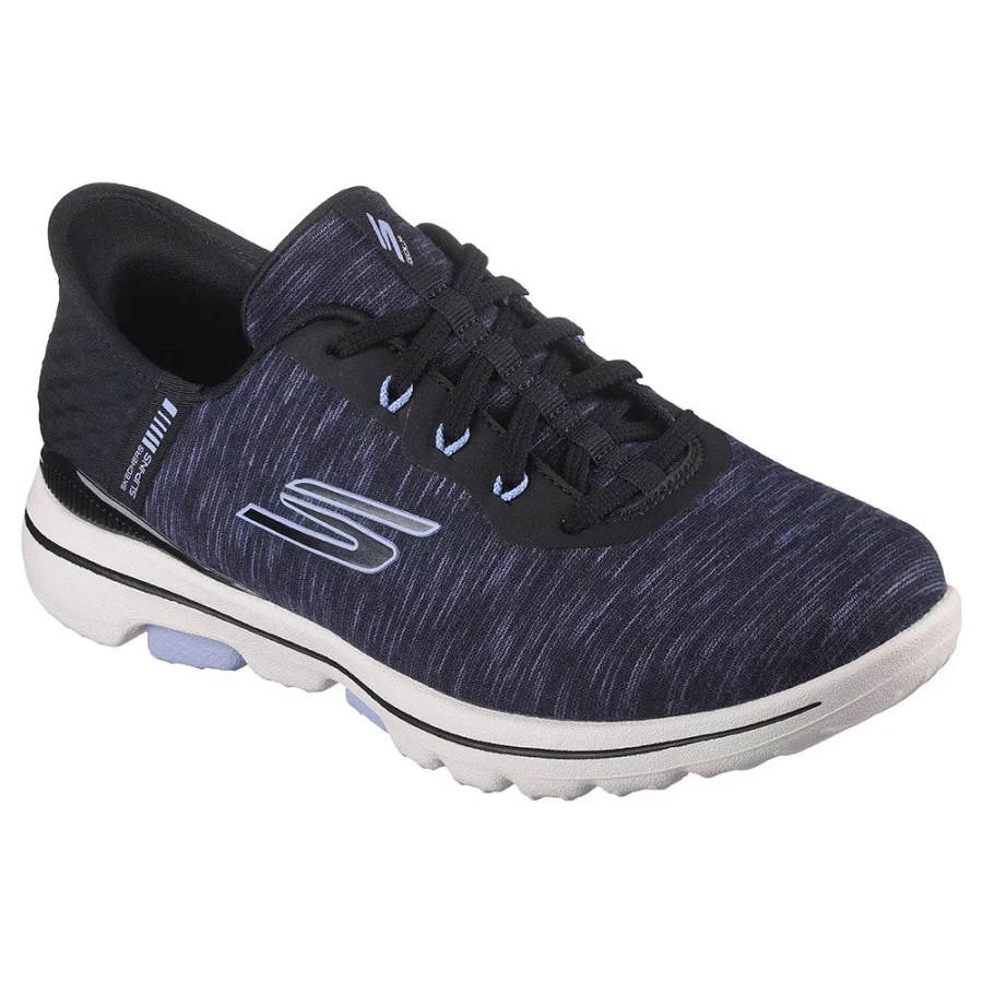 Giày golf nữ SKECHERS GO GOLF WALK5 Đen/Lavender (123085-BKLV)