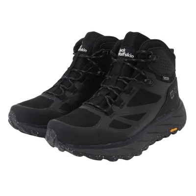 Giày leo núi nam JackWolfskin TERRAVENTURE TEXAPORE MID Đen (4051521-6000)
